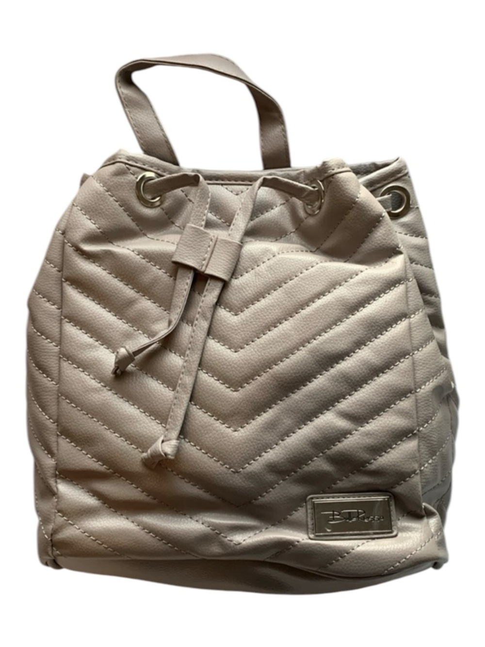 Belle Russo Drawstring Backpack in Gray